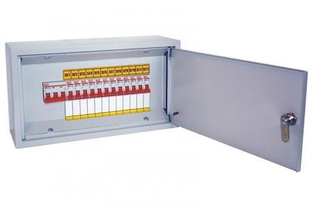 TDM ELECTRIC SQ1604-0002 Осветительный щиток с выключателем ОЩВ-12 (63А/16А) 220х400х120мм TDM